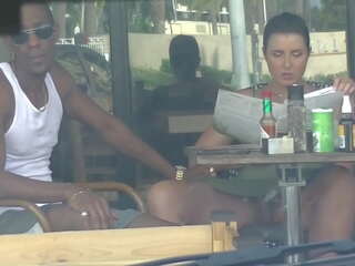 Mbeling bojo &num;4 third part - hubby movies me outside a cafe upskirt flashing and having an interrasial affair with a ireng man&excl;&excl;&excl;